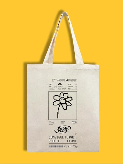 Floral Graphic Shopper Bag