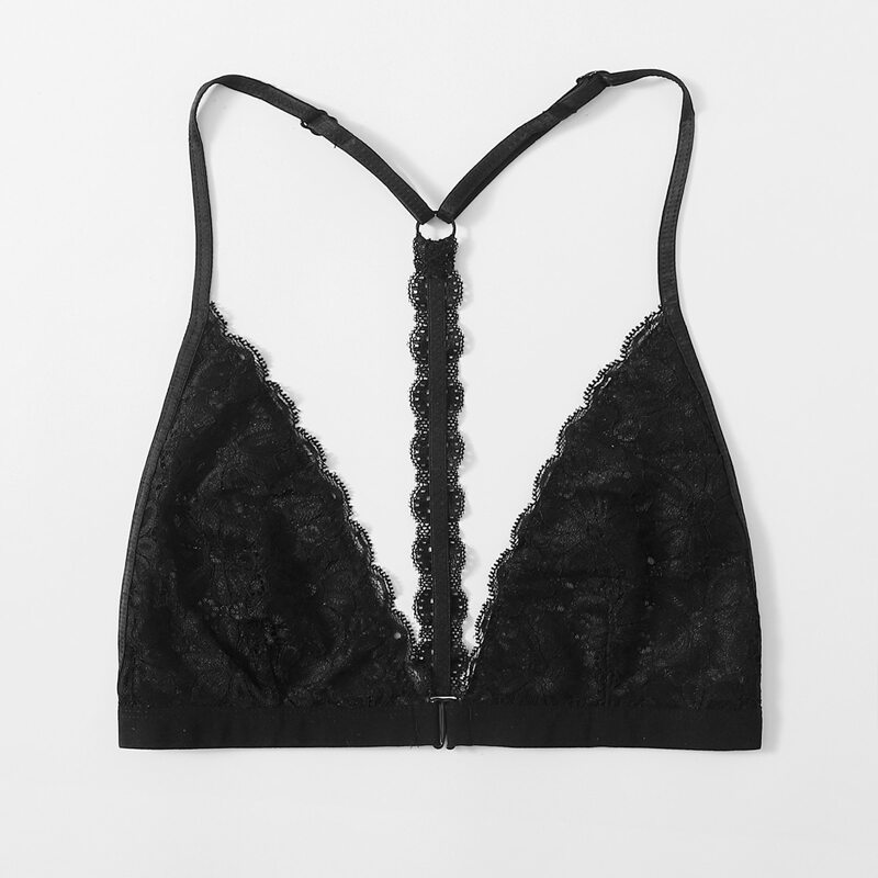 

Floral Lace Bralette, Black