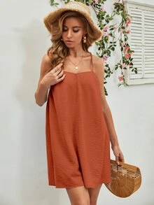 Solid Cami Dress - Burnt Orange - View 5
