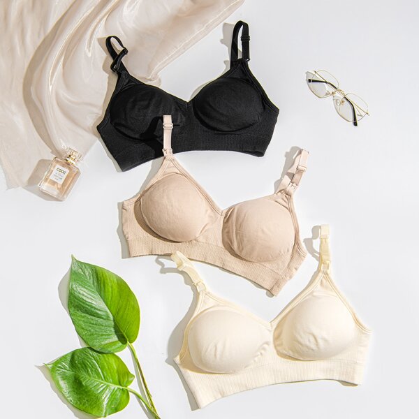 

Solid Wireless Bra, Black