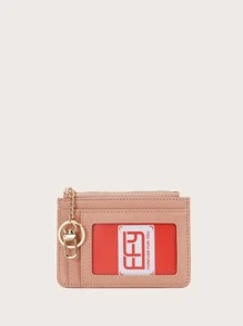 FOREVER FOR YOU Cartera ligera y portátil con llavero, diseño gráfico de letras, para guardar efectivo, tarjetas y monedas. Regalo de cumpleaños, aniversario o Día de San Valentín para mujeres, chicas, estudiantes universitarios y escolares, y trabajadores de oficina. Cartera de mujer de color rosa intenso con llavero, billetera casual, portador de tarjetas de crédito y de identificación. - Rosa - Ver 4