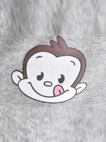 Baby Boy Monkey Print Tee & Track Shorts - Multicolor - View 7