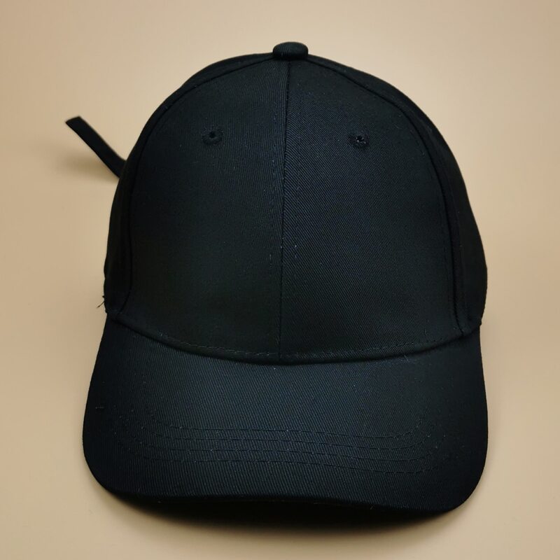 

Letter Tape Baseball Cap, Black