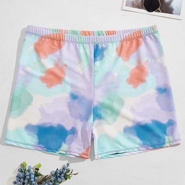 

Men Colorful Dye Swim Trunks, Multicolor