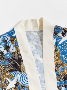 Manfinity RSRT Men Crane Print Kimono With Shorts - Multicolor - View 3