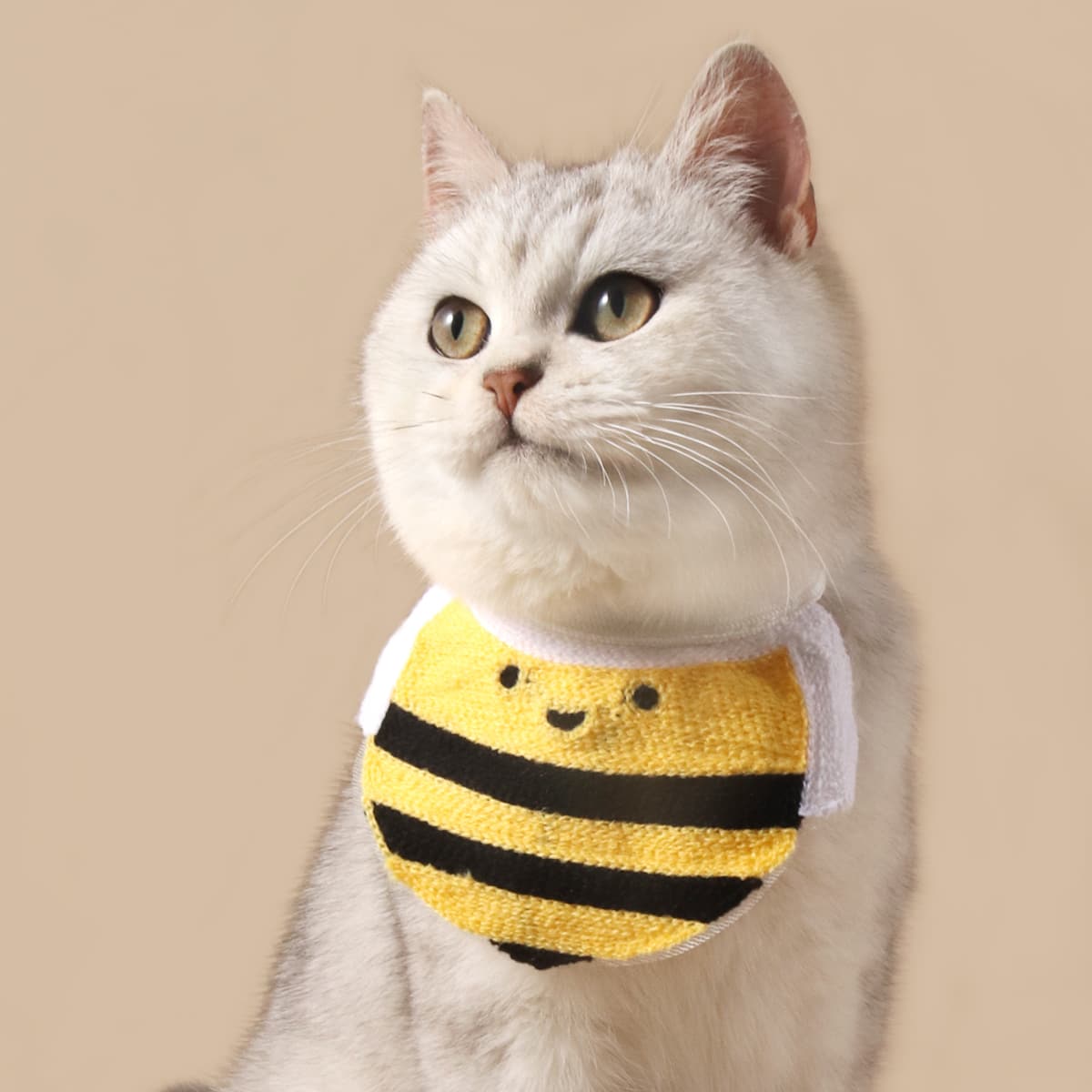 

1pc Cartoon Bee Pet Bandana, Yellow
