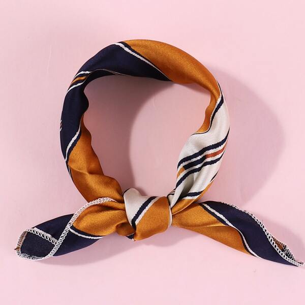 

Toddler Kids Striped Print Bandana, Multicolor