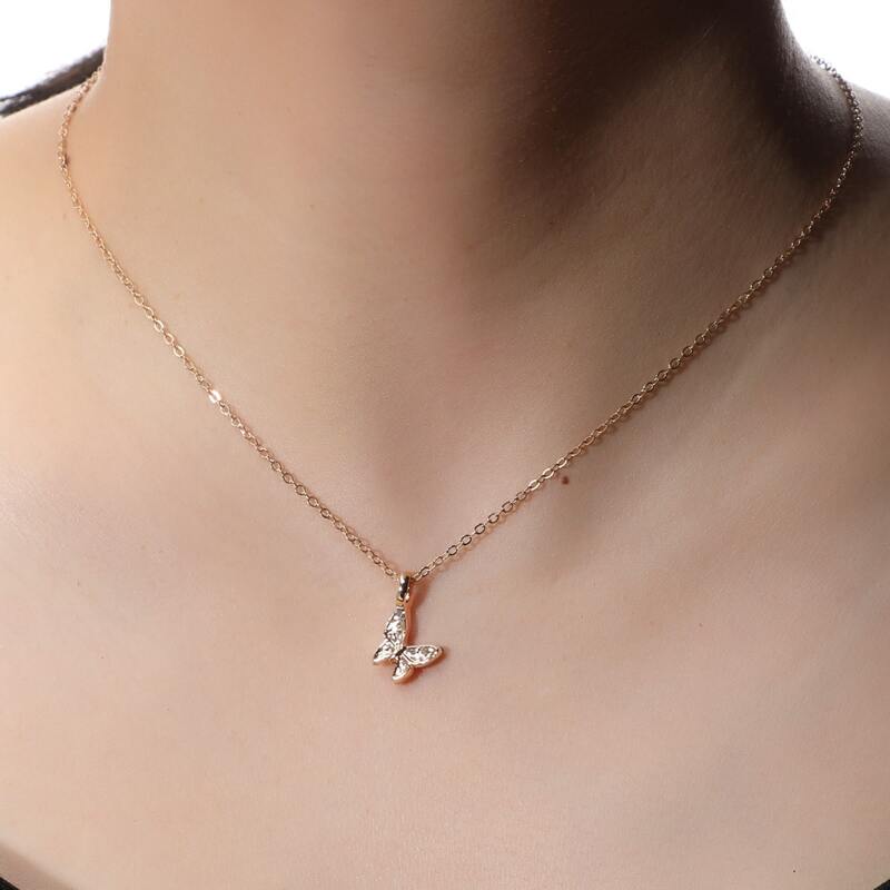 

Butterfly Pendant Necklace, Gold