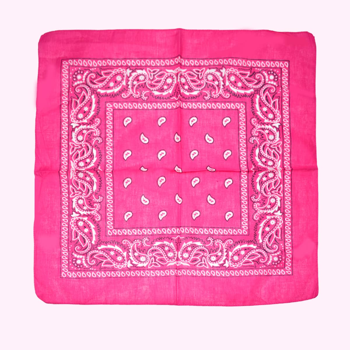 

Paisley Print Bandana, Hot pink