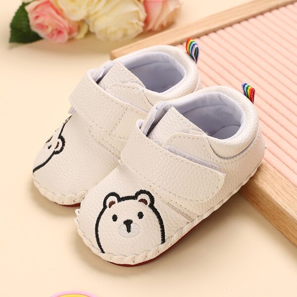 

Baby Girls Cartoon Embroidery Sneakers, White