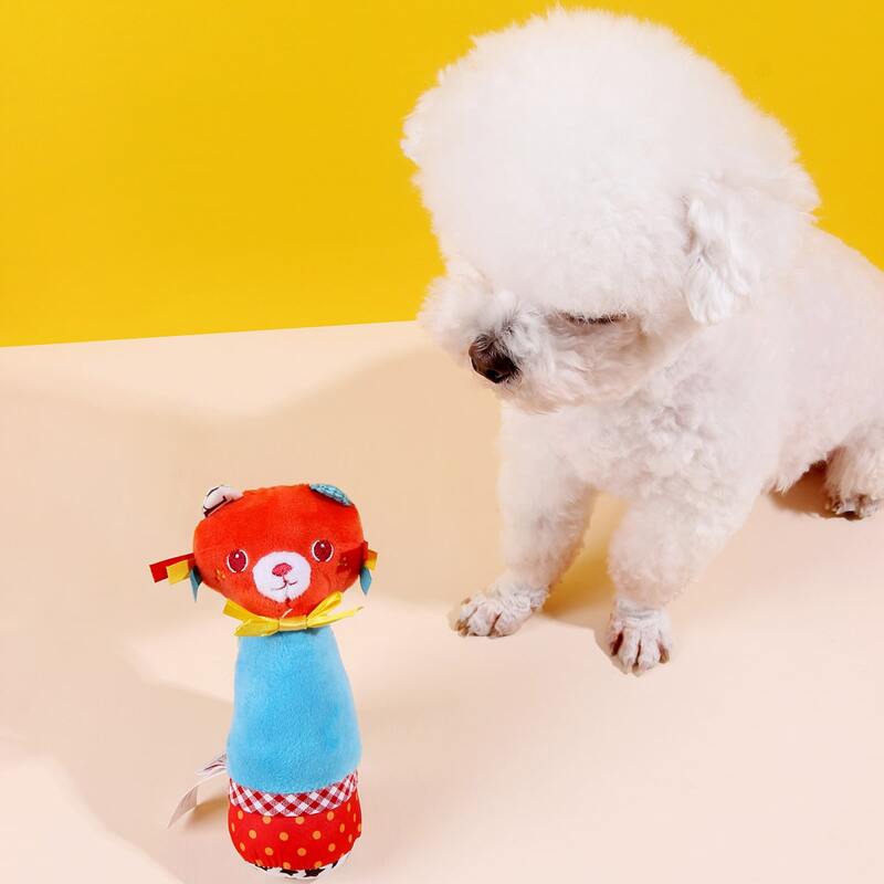 

1pc Cat Shaped Pet Plush Toy, Blue