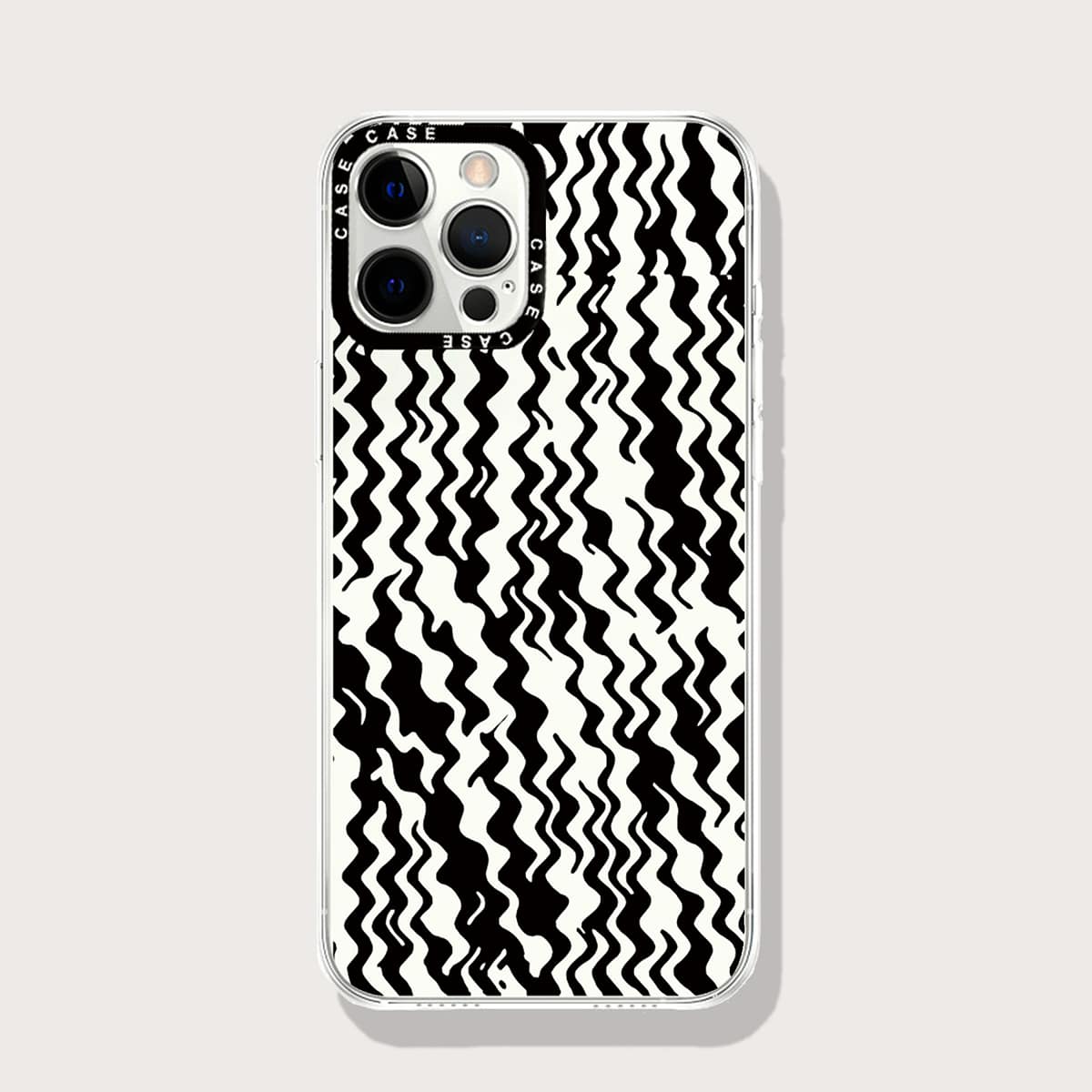 

Allover Print Phone Case, Black and white