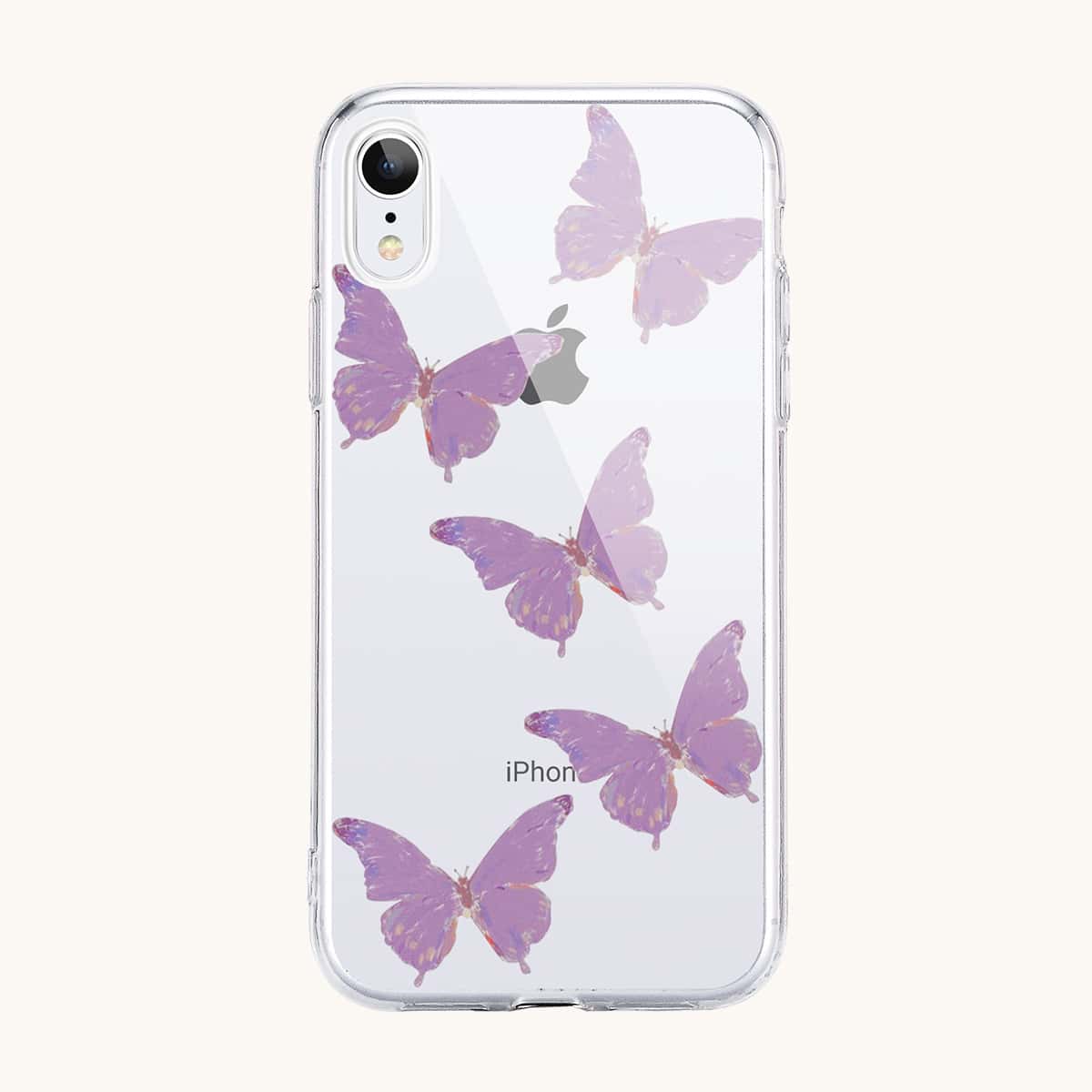 

Butterfly Pattern Clear Phone Case, Multicolor