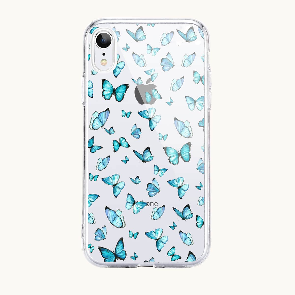 

Butterfly Pattern Clear Phone Case, Multicolor