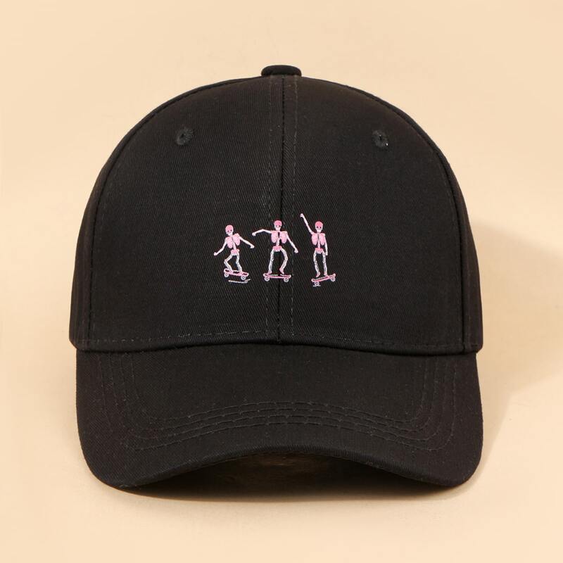 

Guys Skeleton Graphic Baseball Cap, Black