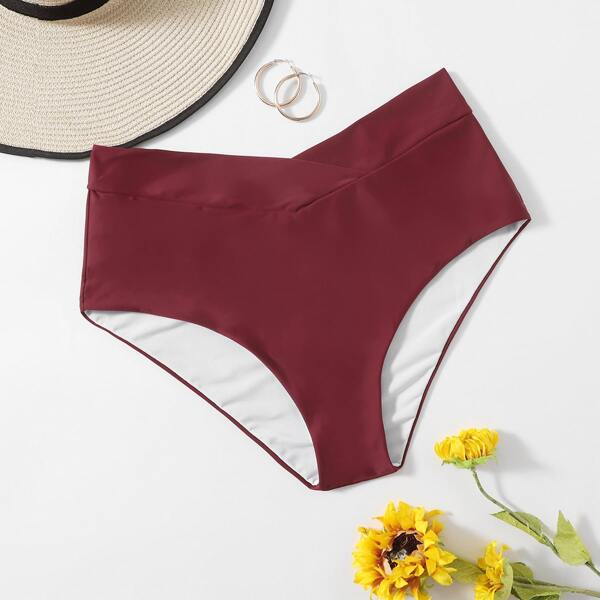 

Plus High Waisted Bikini Panty, Burgundy