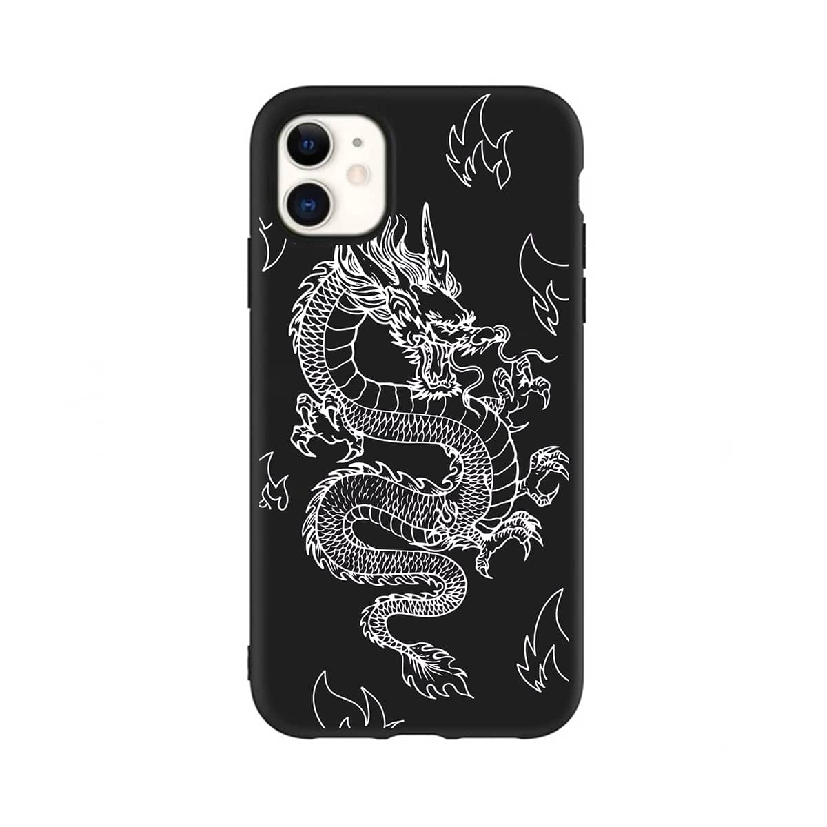 

Chinese Dragon Pattern Phone Case, Black