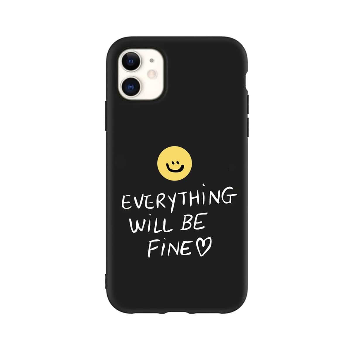 

Slogan Pattern Phone Case, Black