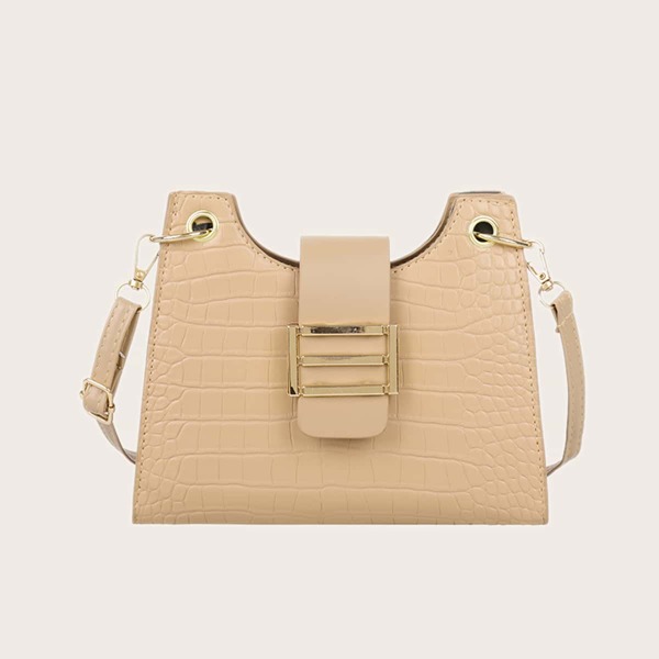 

Croc Embossed Crossbody Bag, Khaki