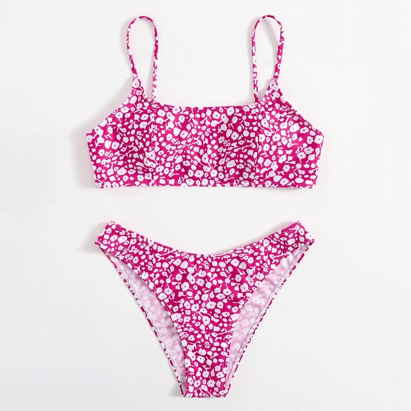 

Ditsy Floral Print Bikini Swimsuit, Multicolor
