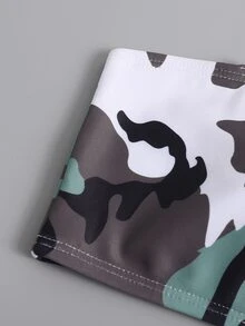 Camo Print Bikini Set For Summer Beach Vacation - Multicolor - View 4
