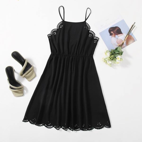 

Plus Cut Out Cami Dress, Black
