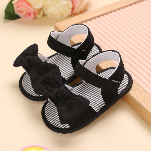 

Baby Girls Bow Decor Strappy Sandals, Black
