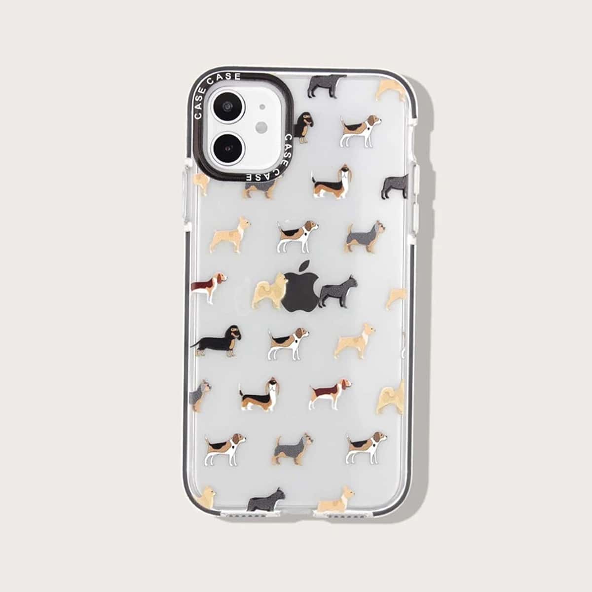 

Cartoon Dog Pattern Clear Phone Case, Multicolor