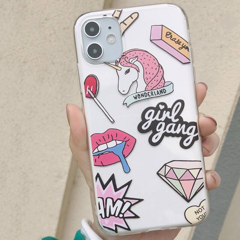 

Cartoon Pattern Phone Case, Multicolor