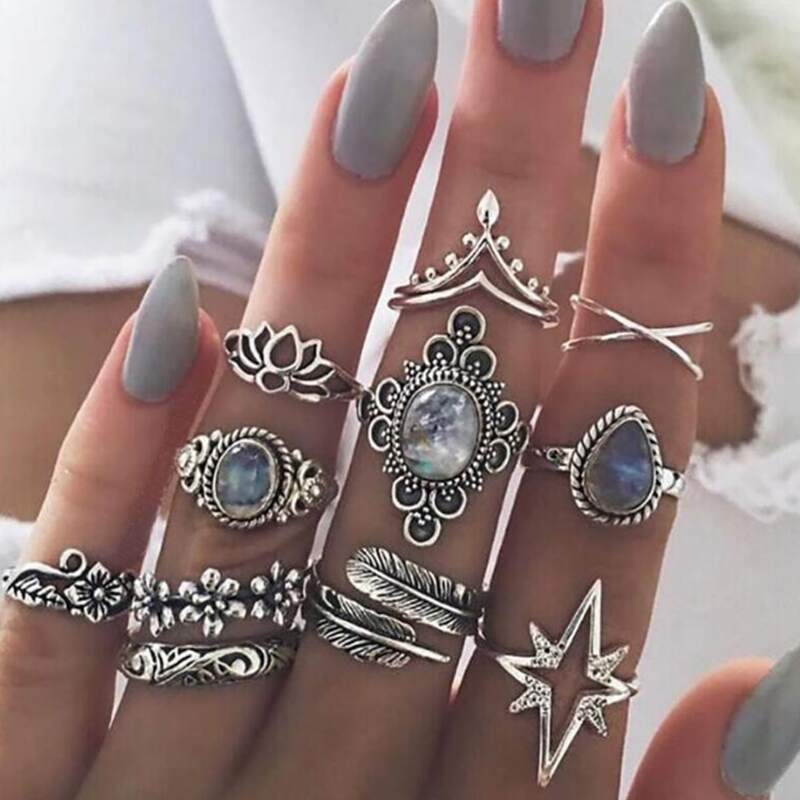 

11pcs Vintage Ring, Antique silver