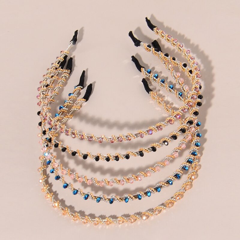 

5pcs Rhinestone Wrap Headband, Multicolor