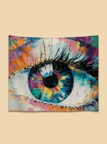 眼睛圖案掛毯 - 彩色 - 查看 6