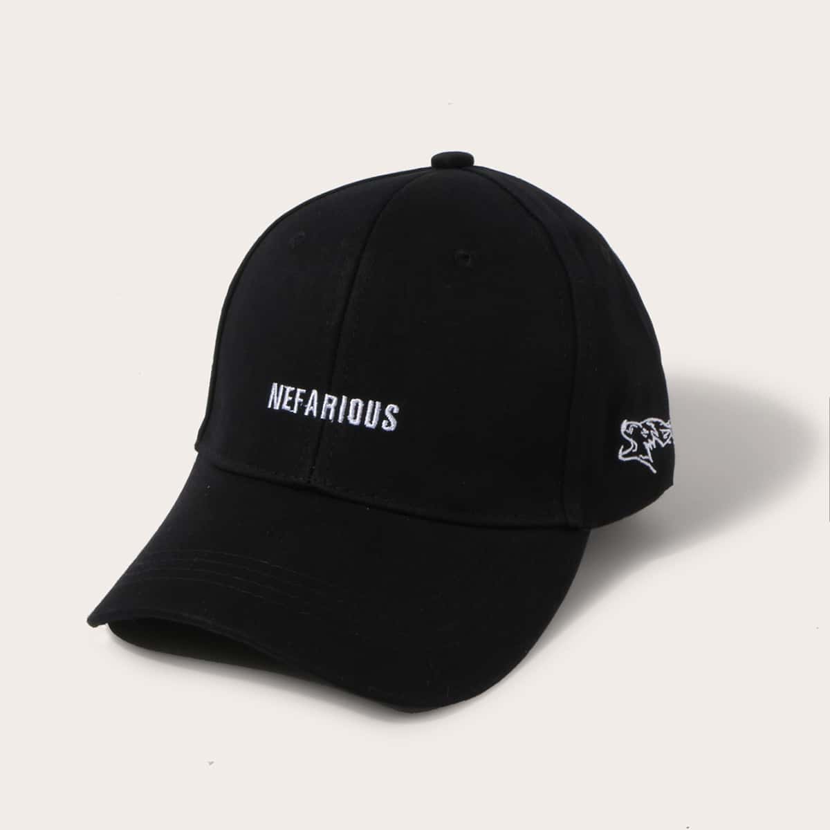 

Guys Letter Embroidery Baseball Cap, Black