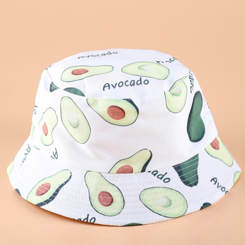 

Avocado Reversible Bucket Hat, White
