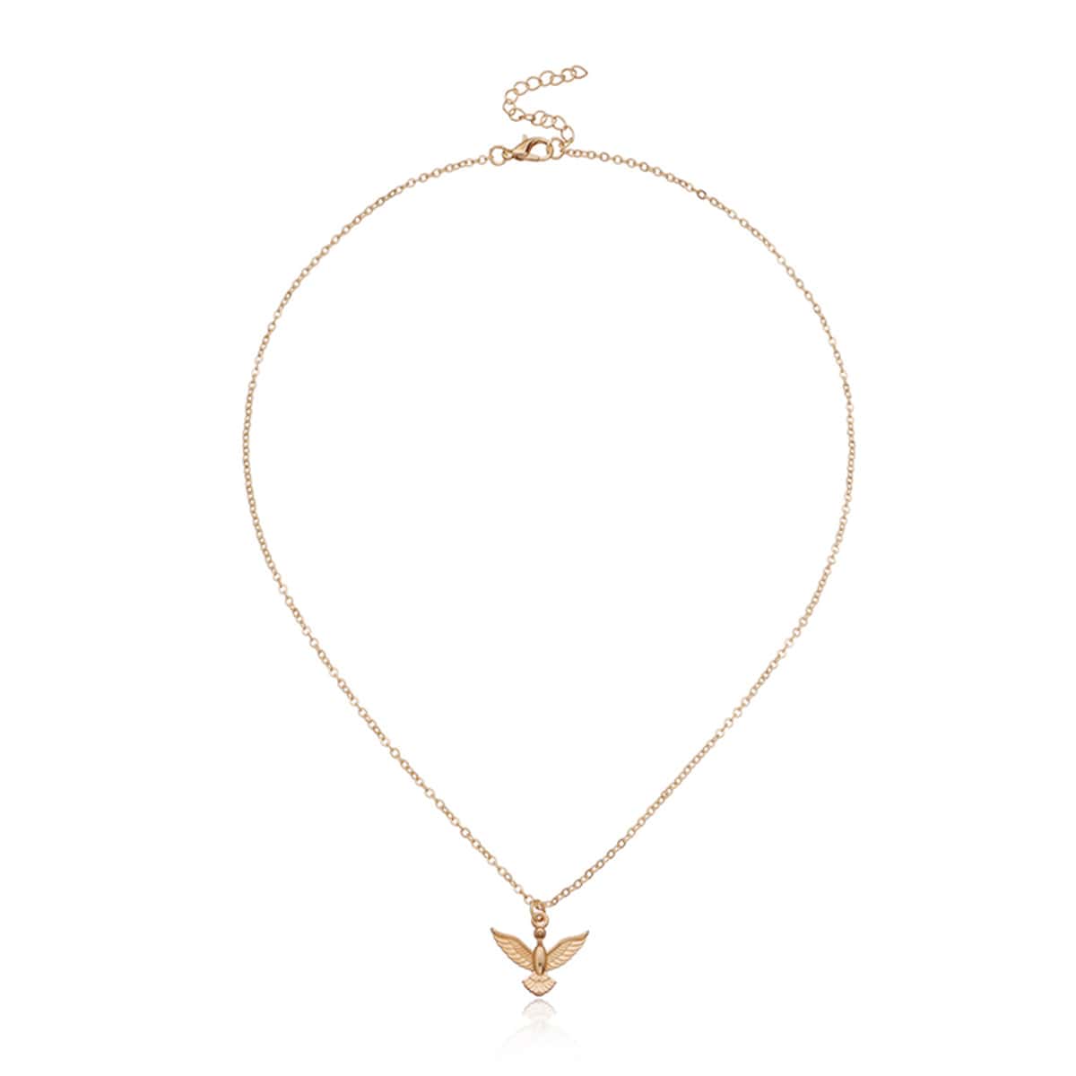 

1pc Eagle Pendant Chain Necklace, Gold