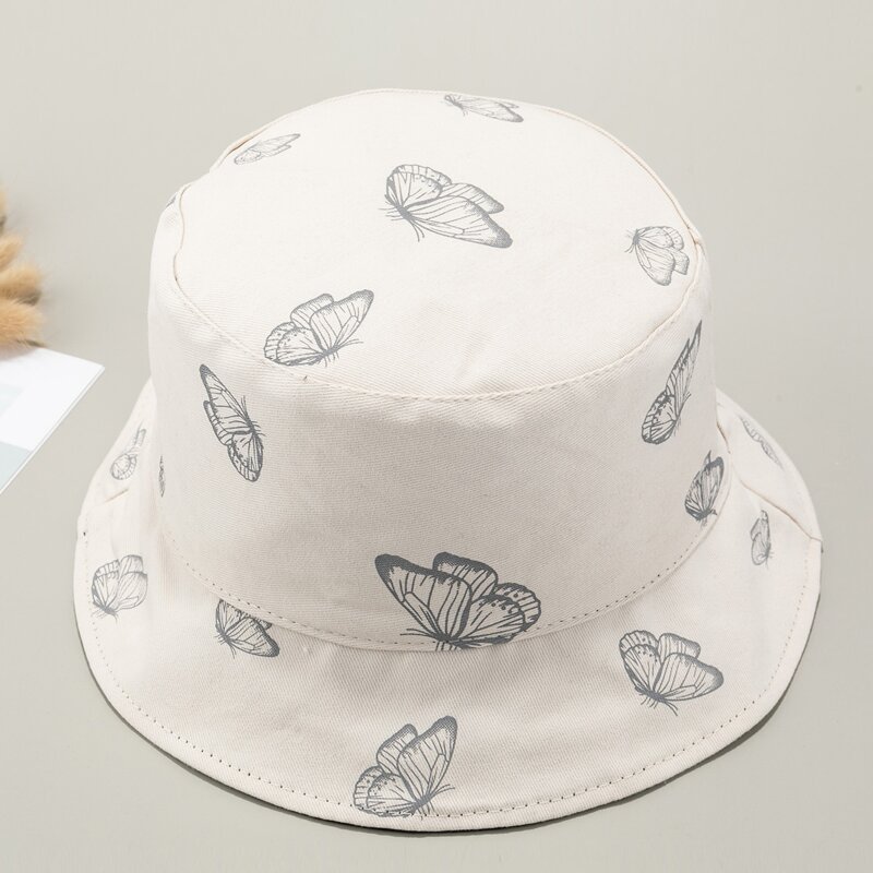 

Butterfly Bucket Hat, White