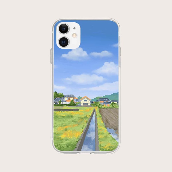 

Landscape Print Phone Case, Multicolor