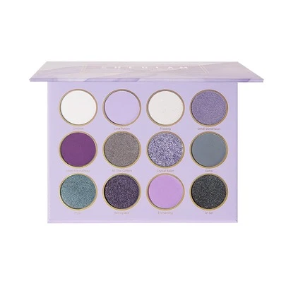 SHEGLAM Violet Vision Palette 12 色霧面閃光眼影盤紫色高光澤驚艷防暈染均勻著色專業絲般順滑易佩戴眼影眼影 品牌 美容 化妝 化妝品 適合女性與女孩 完美搭配夏季春季 Y2K 時尚 流行 生日 母親節禮物 假期 派對準備就緒 最佳顏色