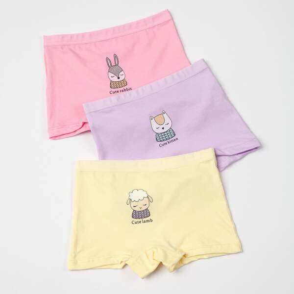 

Toddler Girls 3pack Cartoon Print Underwear, Multicolor