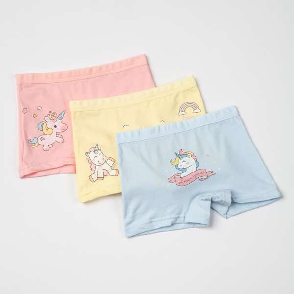 

Toddler Girls 3pack Cartoon Print Underwear, Multicolor