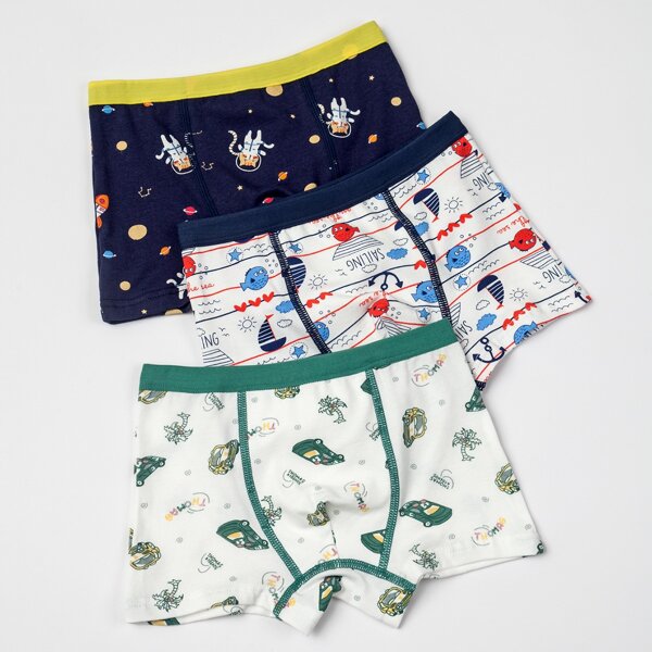 

Toddler Boys 3pack Cartoon Print Underwear, Multicolor