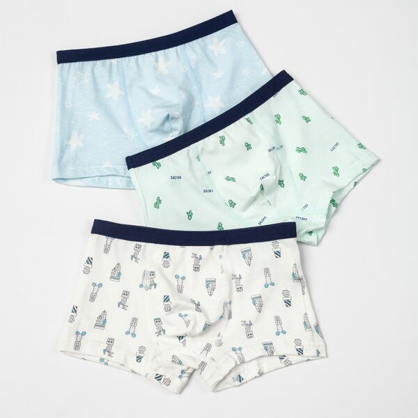 

Toddler Boys 3pcs Cactus Print Underwear, Multicolor