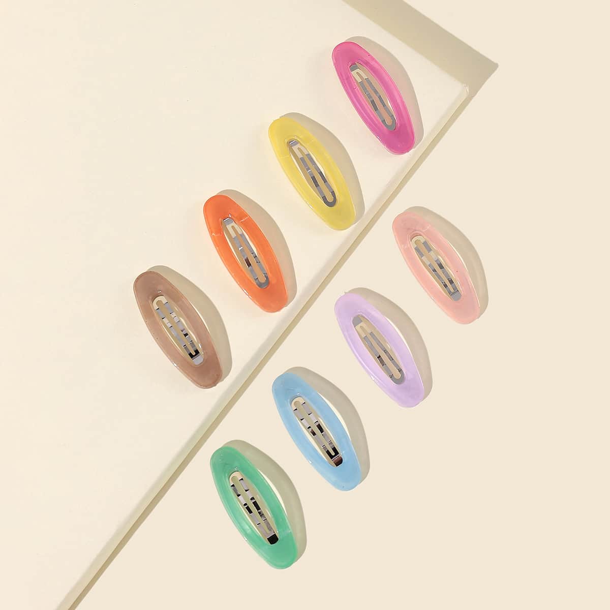 

8pcs Colorful Hair Clip, Multicolor