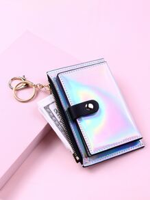 Hộp đựng thẻ ba chiều nhẹ di động, thẻ tín dụng, thẻ ID nhân viên cổ trắng, dành cho nữ, dành cho phụ nữ ngày lễ, cho ngày kỷ niệm, cho quà tặng sinh nhật, phụ kiện, quà tặng - Bạc - Xem 4