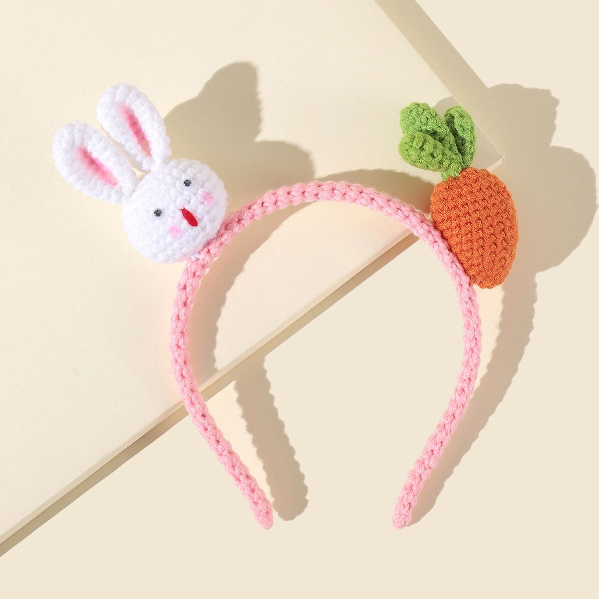 

Knit Bunny & Carrot Headband, Multicolor