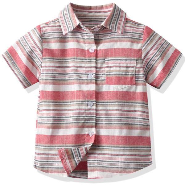 

Toddler Boys Striped Button Up Shirt, Multicolor