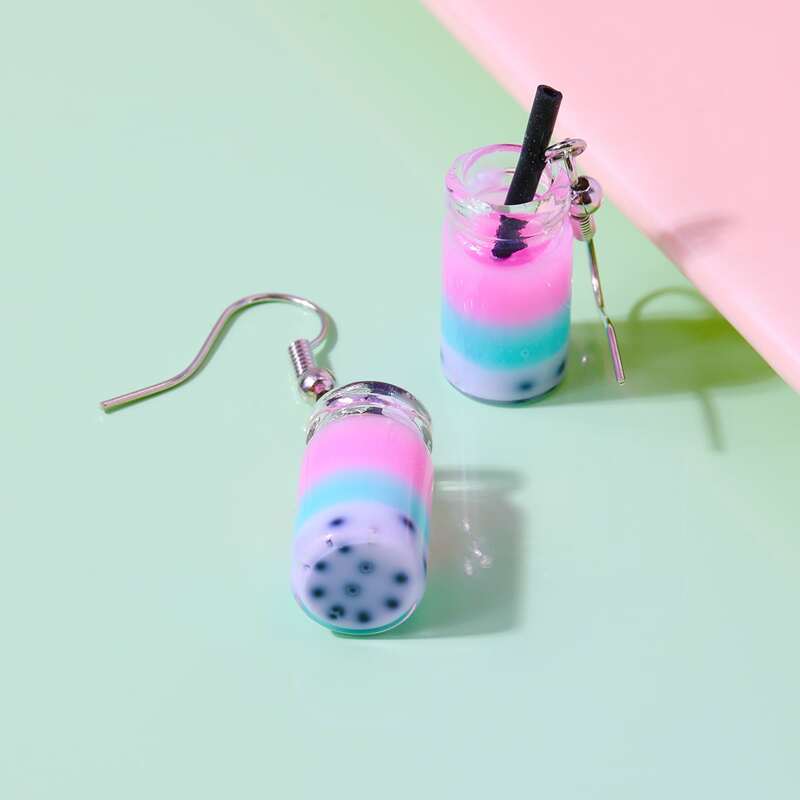 

1pair Juice Design Drop Earrings, Multicolor