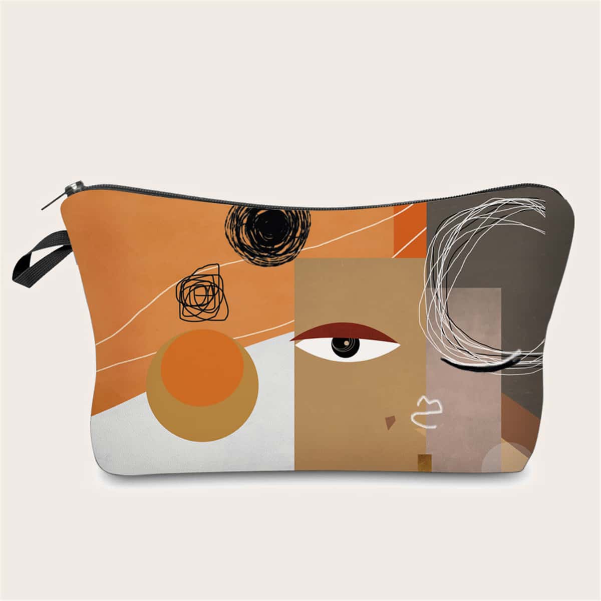 

Abstract Art Zipper Makeup Bag, Multicolor