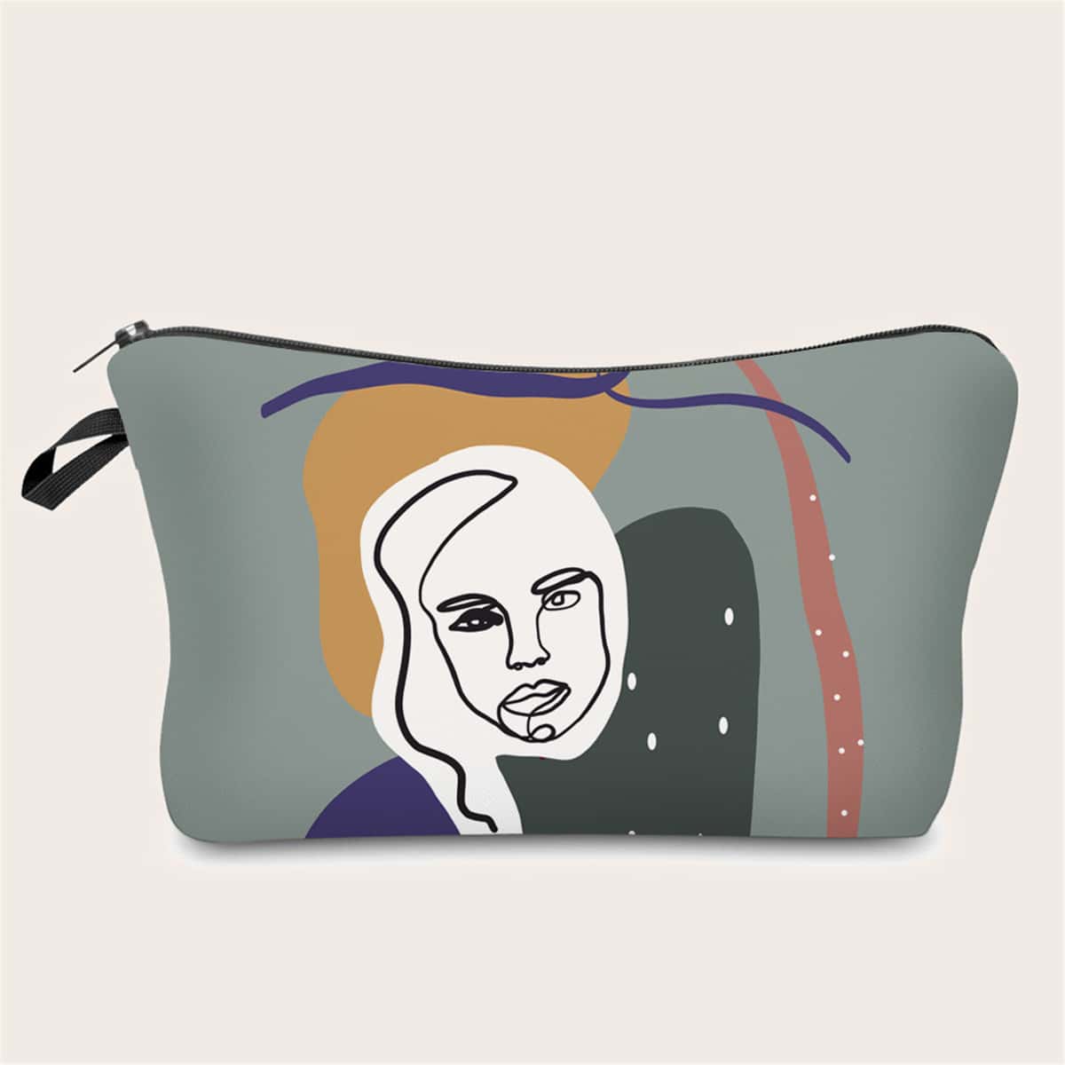 

Abstract Art Zipper Makeup Bag, Multicolor