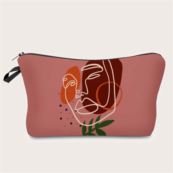 

Abstract Art Zipper Makeup Bag, Multicolor